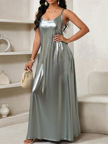 Shiny silver satiny - silver,