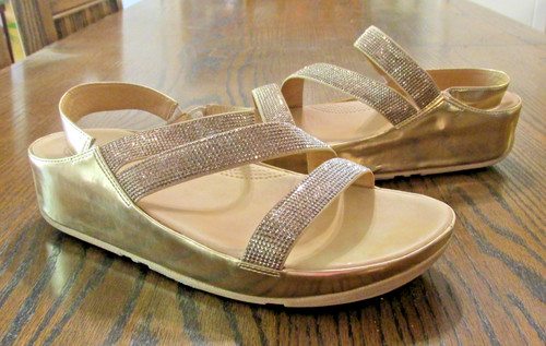 Fitflop gold lame studded - fitflop,