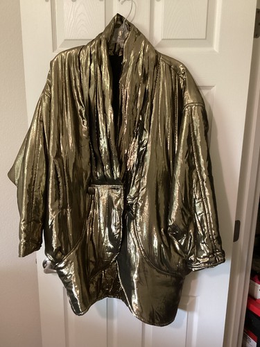 Gold lame 1980s coat/jacket