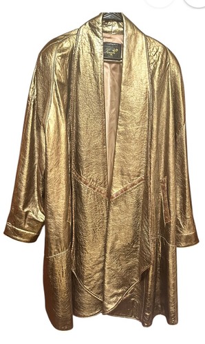 Vtg 80s kanar gold lame - 80s,