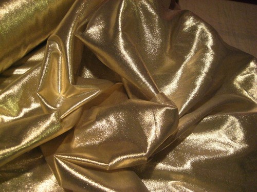 Gold lame fabric by the - lame,