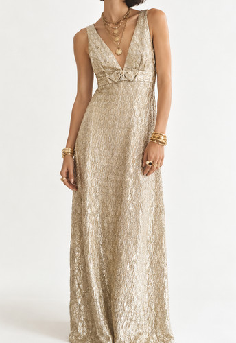 Vintage gold lame evening - vintage,