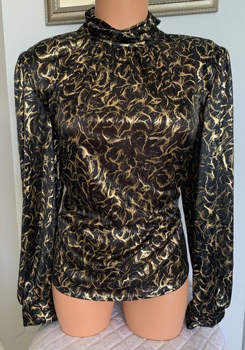 Vtg lauren lee metallic gold - lauren,