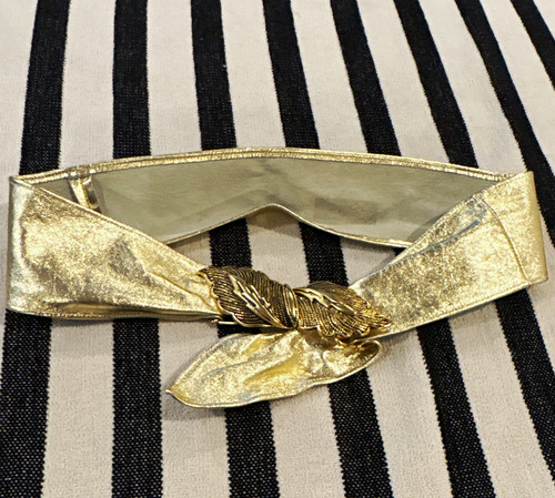 Vintage belt gold - vintage, lame