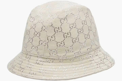Gucci white silver lame - gg,